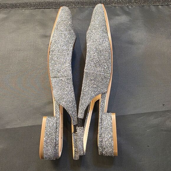 BRAND NEW JESSICA SIMPSON  GLITTERED WOMENS SLINGBACK FLAT SANDALS - Picture 7 of 16